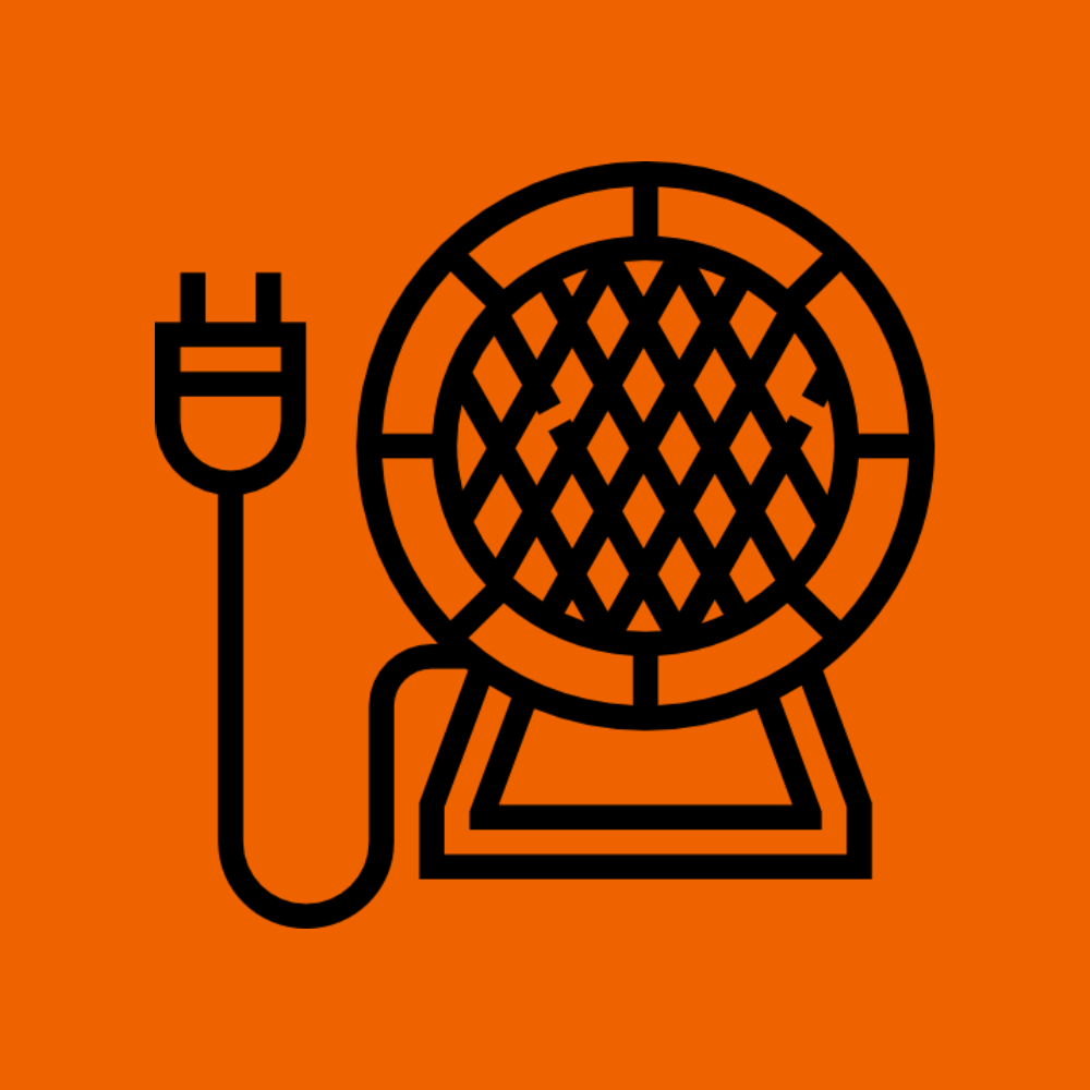 Icon drawing of a grizzly bear events heater