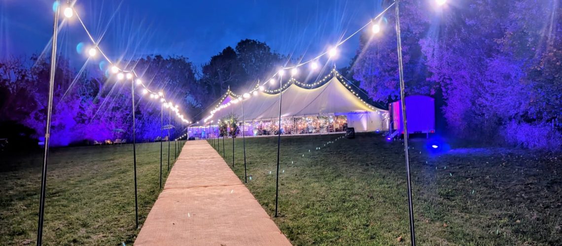 100m Festoon Walkway on Overhead Poles // Hampshire