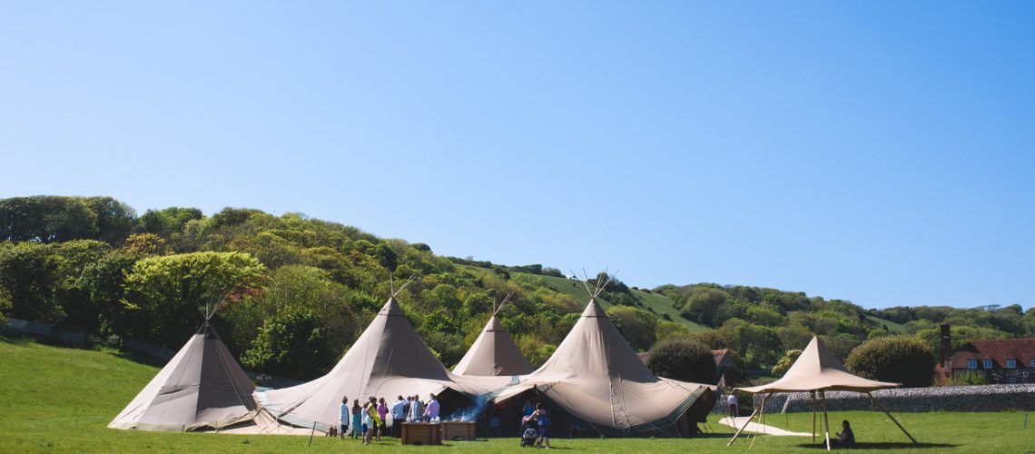 outdoor wedding, tipi, power, chillers, generator